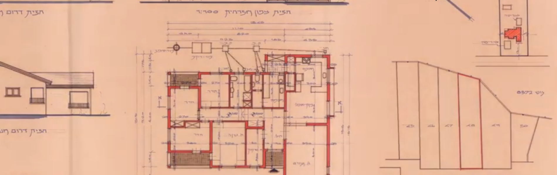 תוכניות דו-מימד וחתכים נקיים שהופקו מענן הנקודות - תוצר סופי למודד
