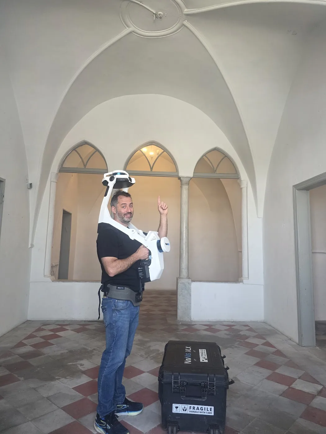 עודד מקובקי סורק מבנה קמרונות היסטורי בסורק לייזר נייד